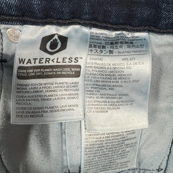 Levis Jeans Mens 33X34 Blue 541 Straight Leg High Rise Dark Wash - Picture 4 of 13